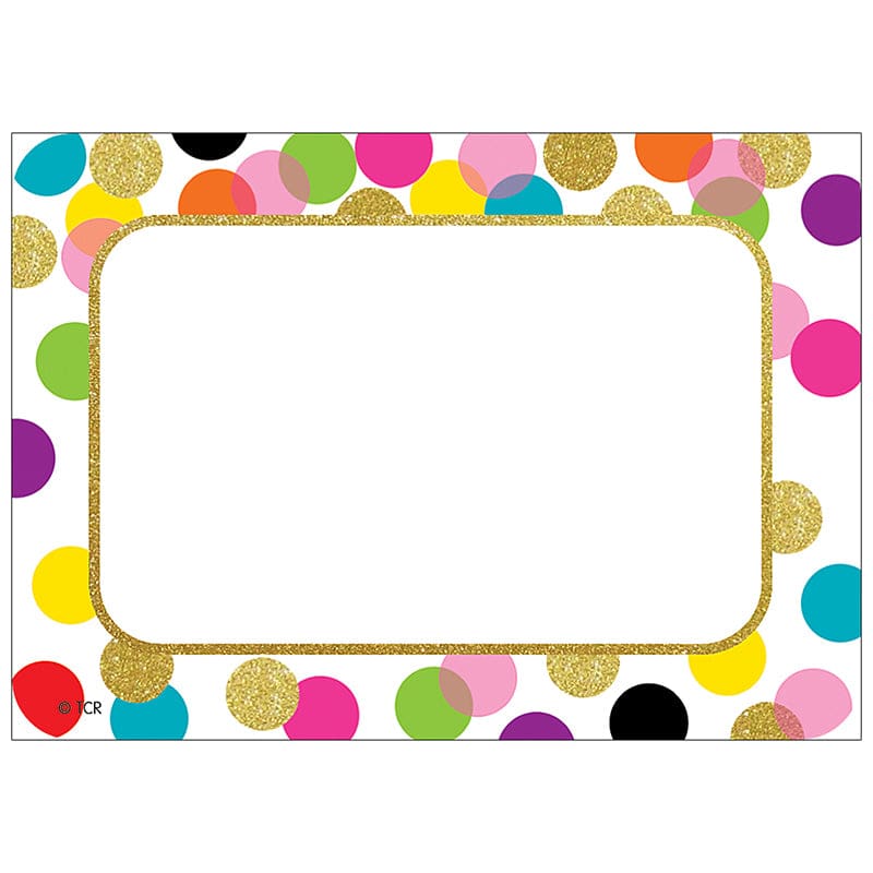 Confetti Name Tags Labels (Pack of 10) - Name Tags - Teacher Created Resources