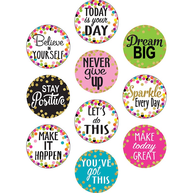 Confetti Positive Sayings Accents (Pack of 8) - Accents - Teacher Created Resources