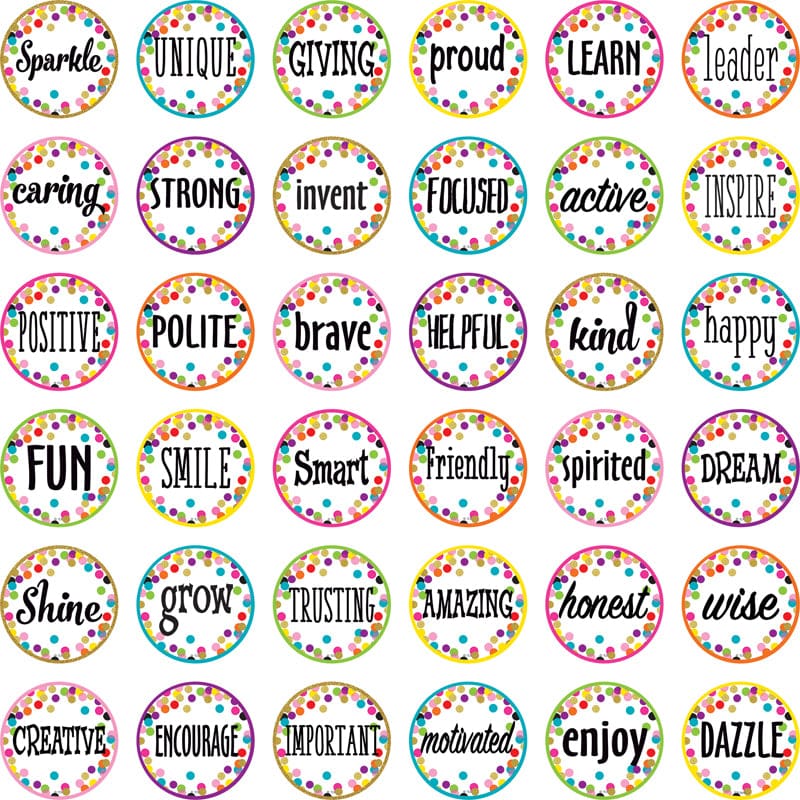 Confetti Positive Words Mini Accnts (Pack of 10) - Accents - Teacher Created Resources