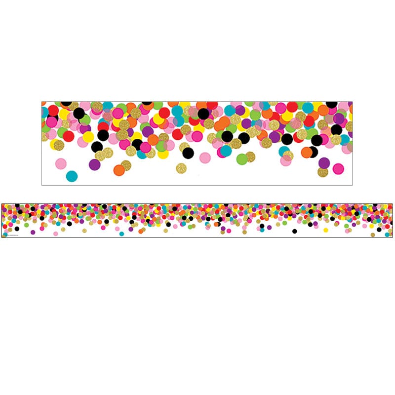 Confetti Straight Rolled Border (Pack of 6) - Border/Trimmer - Teacher Created Resources