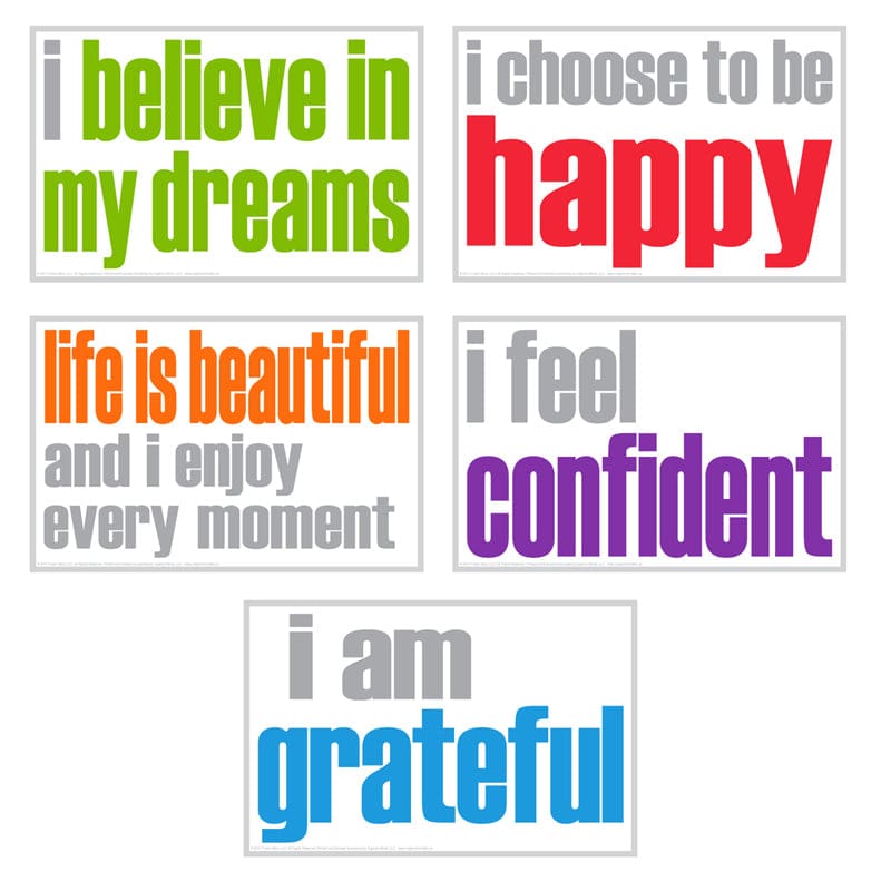 Confidence Posters Pack Of 5 (Pack of 6) - Motivational - Inspired Minds