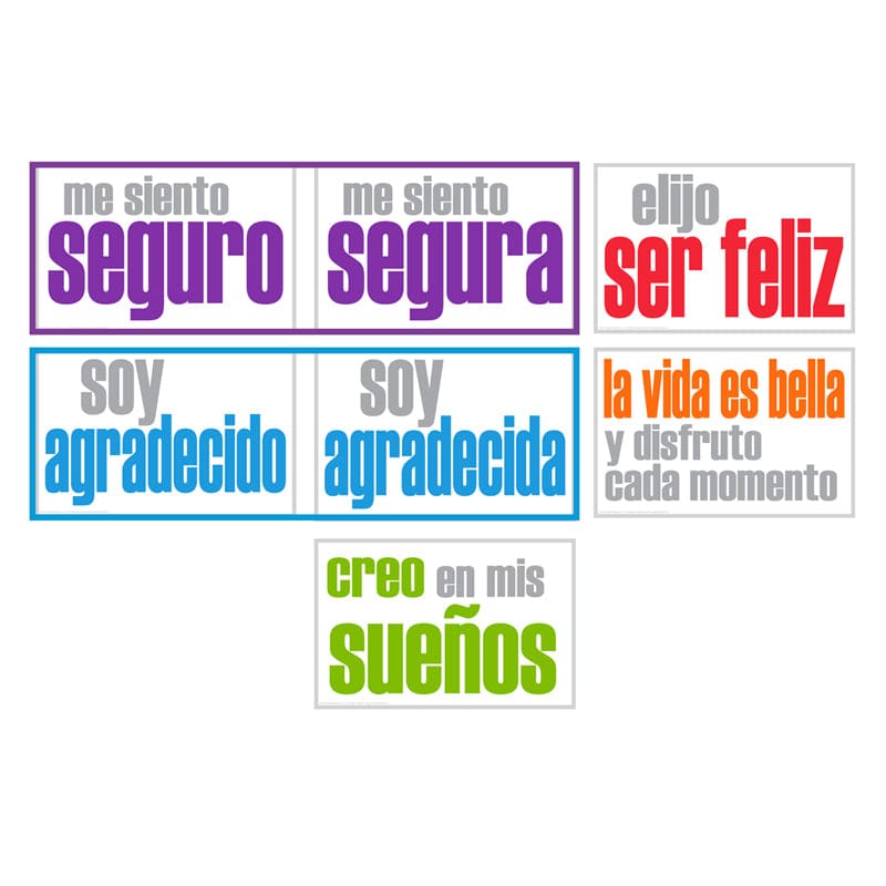 Confidence Posters Spanish 5Pk (Pack of 2) - Charts - Inspired Minds