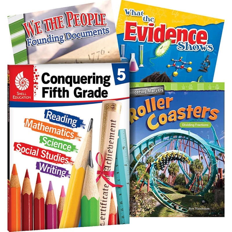 Conquering Fifth Grade 4-Book Set - Skill Builders - Shell Education