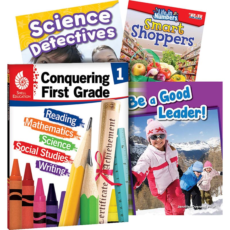 Conquering First Grade 4-Book Set - Skill Builders - Shell Education
