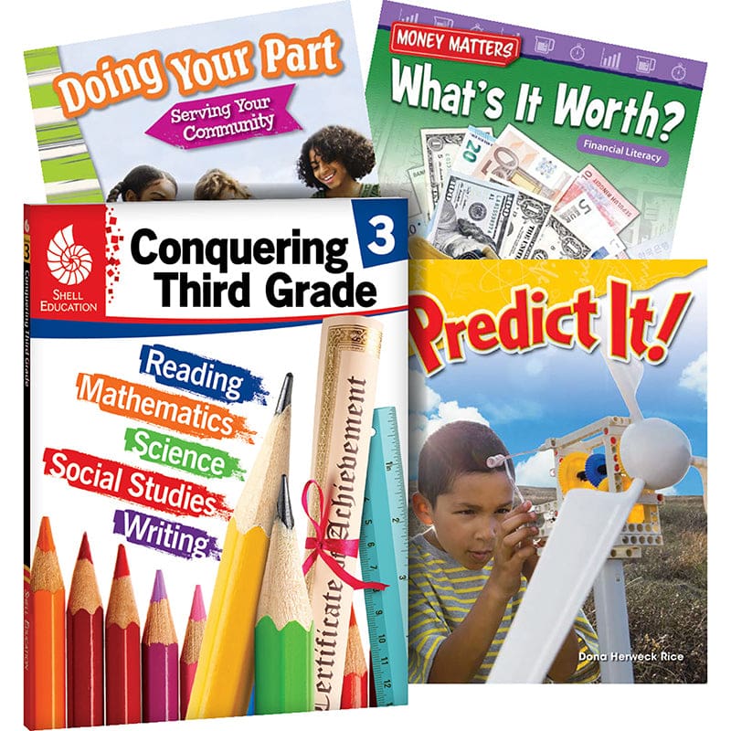 Conquering Third Grade 4-Book Set - Skill Builders - Shell Education