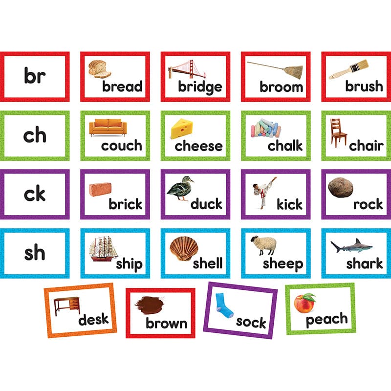 Consonant Blends Pocket Chart Cards & Digraphs (Pack of 3) - Pocket Charts - Teacher Created Resources