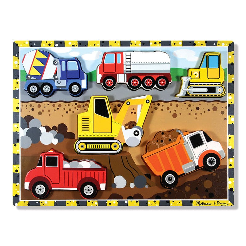 Construction Chunky Puzzle (Pack of 3) - Wooden Puzzles - Melissa & Doug
