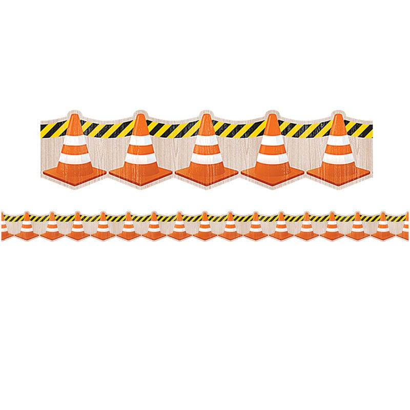 Construction Cones Die-Cut Border (Pack of 10) - Border/Trimmer - Teacher Created Resources