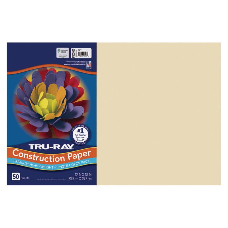 Construction Paper 12X18 Ivory Truray Fadeless (Pack of 6) - Construction Paper - Dixon Ticonderoga Co - Pacon