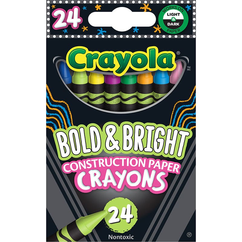 Construction Paper Crayons 24/Pk (Pack of 10) - Crayons - Crayola LLC