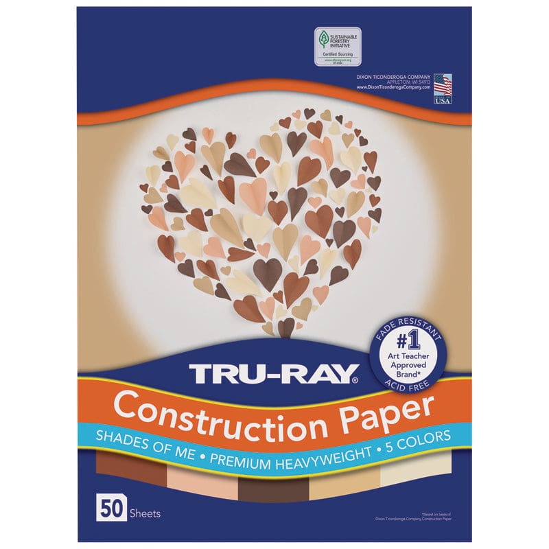 Construction Paper Shades Me 9X12 50 Sheets (Pack of 8) - Construction Paper - Dixon Ticonderoga Co - Pacon