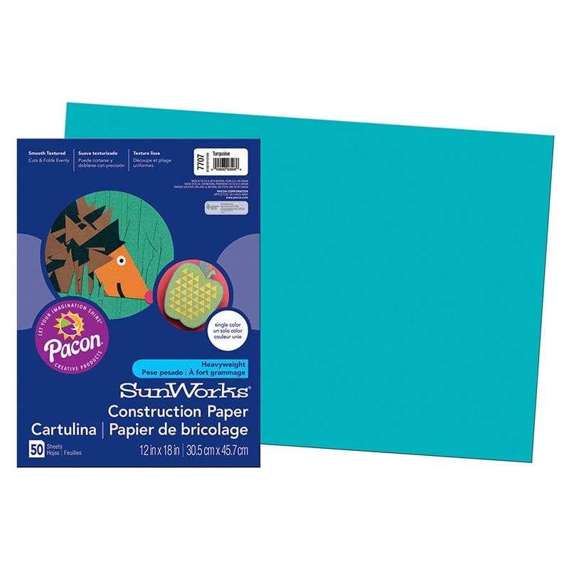 Construction Paper Turquoise 12X18 50Pk (Pack of 12) - Construction Paper - Dixon Ticonderoga Co - Pacon