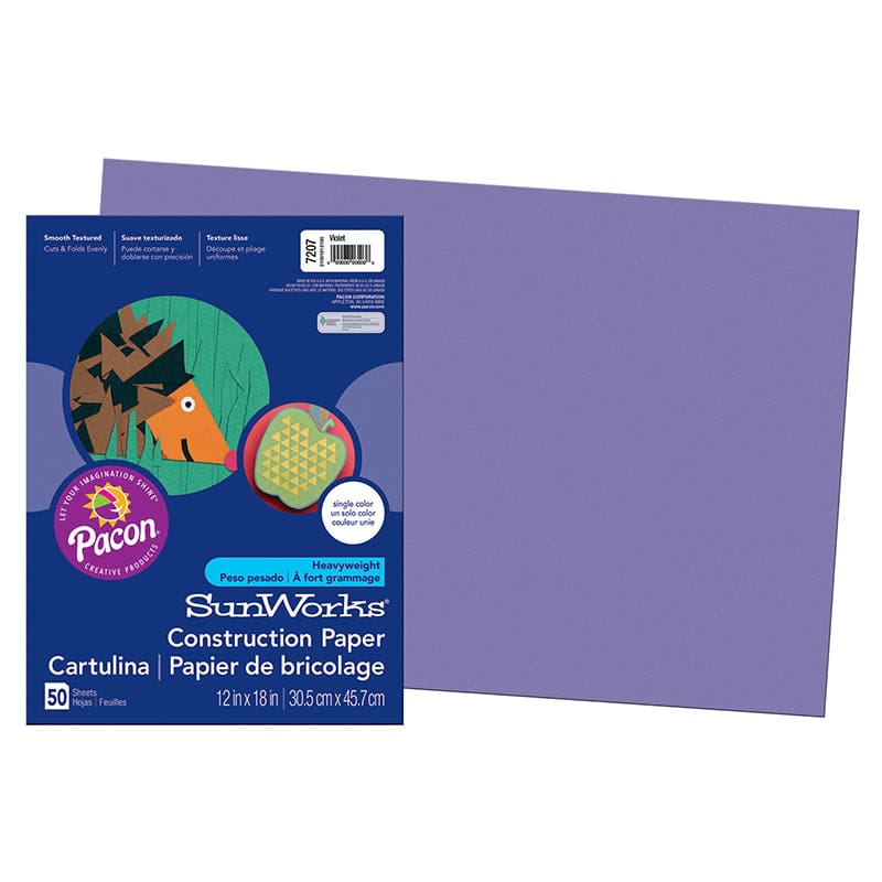 Construction Paper Violet 12X18 50Pk (Pack of 12) - Construction Paper - Dixon Ticonderoga Co - Pacon