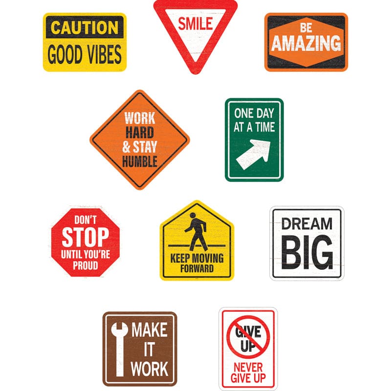 Construction Positve Sayngs Accents (Pack of 8) - Accents - Teacher Created Resources
