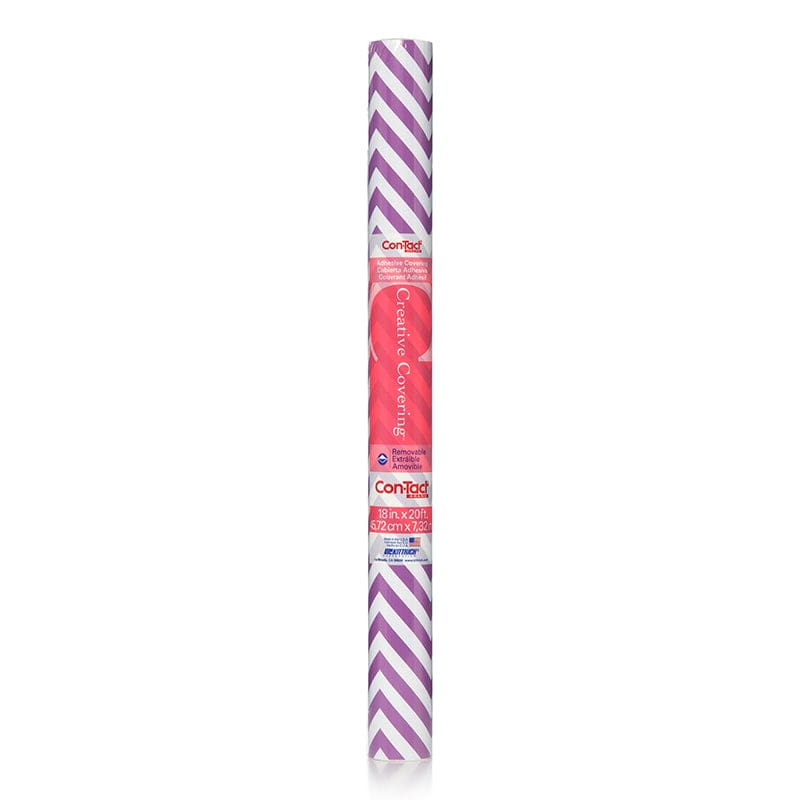 Contact Adhesive Rl Purple Chevron 18In X 20Ft (Pack of 8) - Contact Paper - Kittrich Corporation
