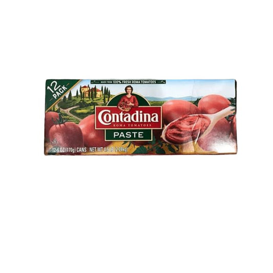 Contadina Canned Roma Style Tomato Paste, 6 oz (Pack of 12) - ShelHealth.Com
