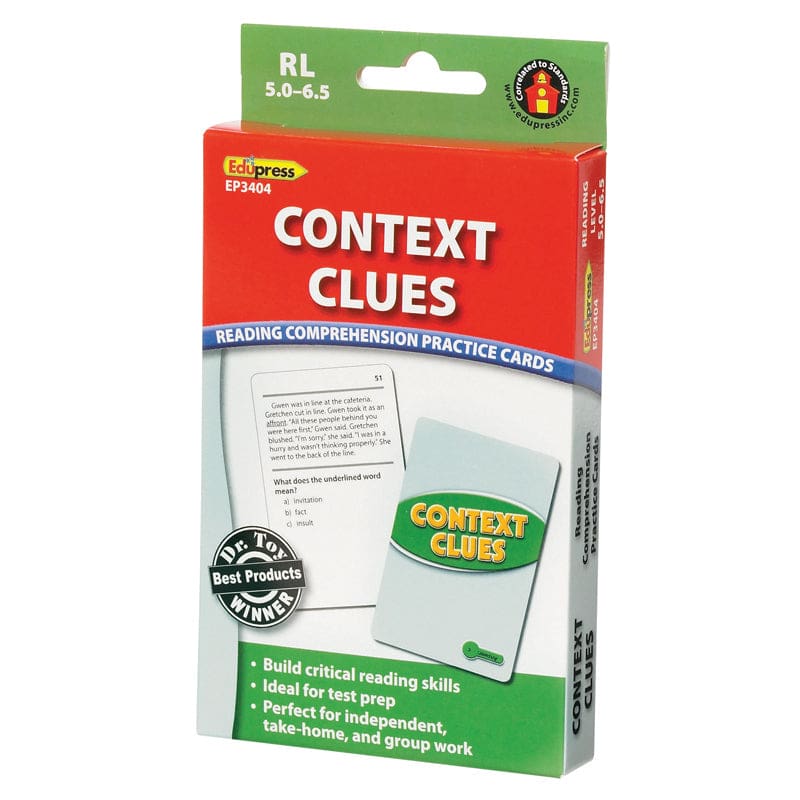Context Clues Practice Cards Reading Levels 5.0-6.5 (Pack of 6) - Comprehension - Teacher Created Resources