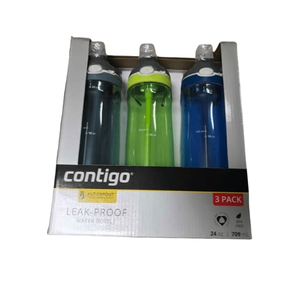 Contigo Leak-Proof Watter Bottle 24 Ounce (Pack of 3) - ShelHealth.Com