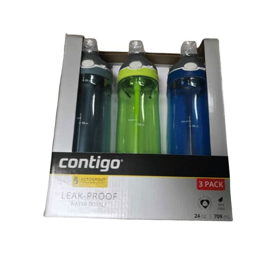 Contigo Leak-Proof Watter Bottle 24 Ounce (Pack of 3) - ShelHealth.Com