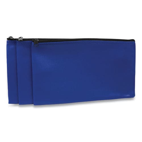 CONTROLTEK Fabric Deposit Bag Locking Canvas 8.5 X 11 X 1 Blue - Office - CONTROLTEK®