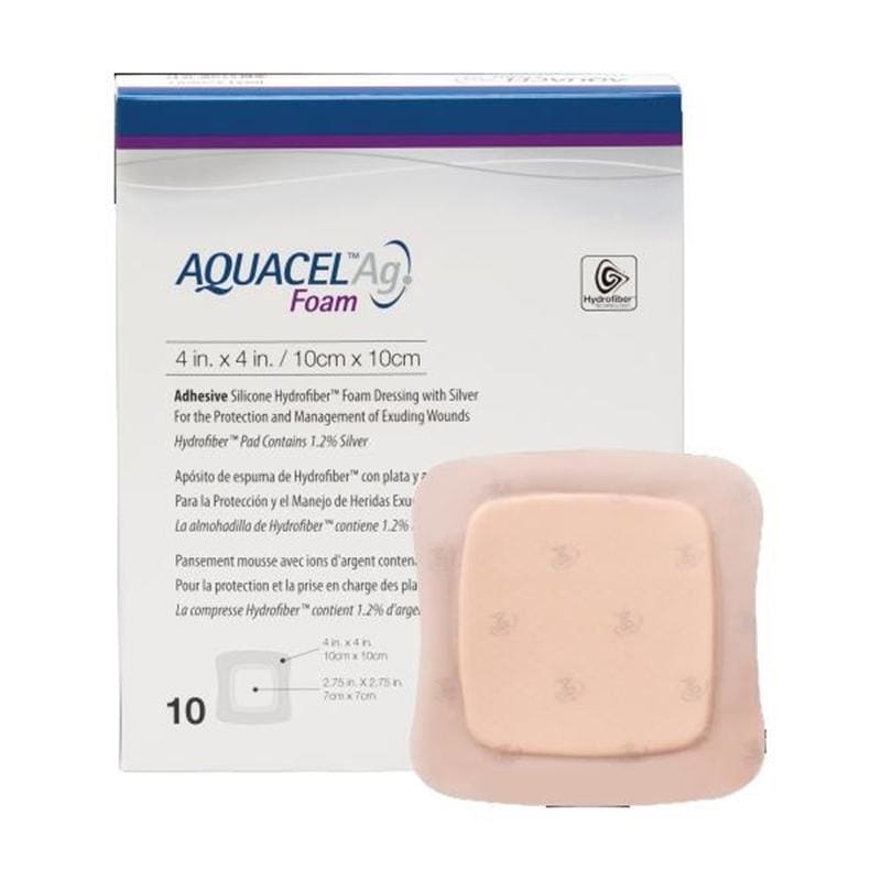 Convatec Aquacel Ag Foam Adh 4 X 4 Box of 10 - Item Detail - Convatec