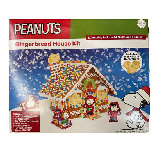 Cookies United Peanuts DIY Holiday and Christmas Gingerbread House Kit 29oz - Cookies United Peanuts