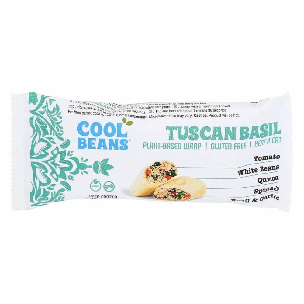 COOL BEANS Grocery > Frozen COOL BEANS Tuscan Basil Plant Based Wrap, 5.5 oz