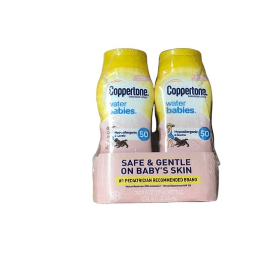 Coppertone Water Babies Sunscreen SPF 50 Lotion, 2 pk./8 fl. oz. - ShelHealth.Com