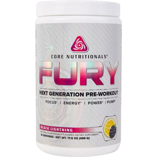 Core Nutritionals Fury Pre-Workout Black Lightning 20 ea - Core Nutritionals