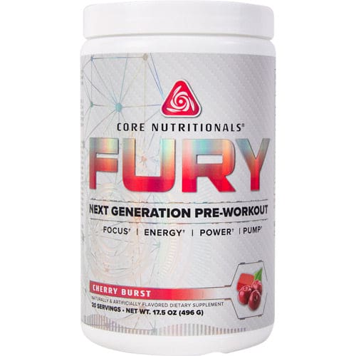 Core Nutritionals Fury Pre-Workout Cherry Burst 20 ea - Core Nutritionals
