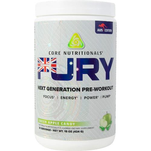 Core Nutritionals Fury Pre-Workout Green Apple Candy 20 ea - Core Nutritionals