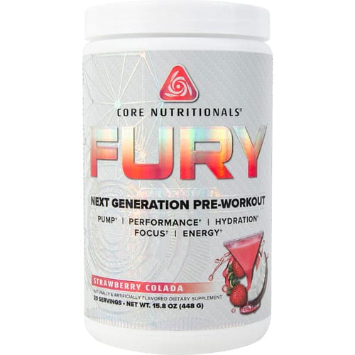 Core Nutritionals Fury Pre-Workout Strawberry Colada 20 ea - Core Nutritionals