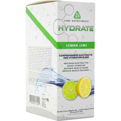 Core Nutritionals Hydrate Lemon Lime 20 ea - Core Nutritionals