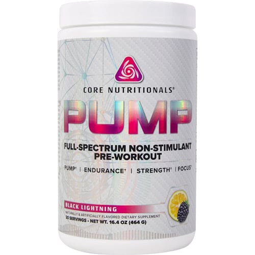 Core Nutritionals Pump Non-Stimulant Pre-Workout Black Lightning 20 ea - Core Nutritionals