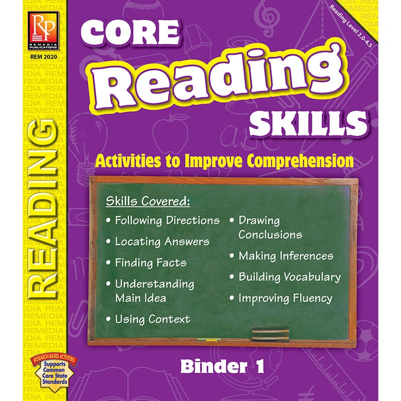 Core Reading Skills Program Binder 1 - Language Arts - Remedia Publications