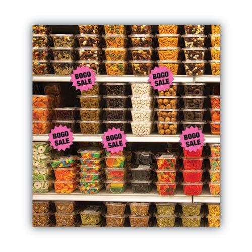 COSCO Die Cut Paper Signs 4 Round Assorted Colors Pack Of 60 Each - Office - COSCO