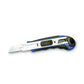 COSCO Heavy-duty Snap Blade Utility Knife Four 8-point Blades Retractable 4 Blade 5.5 Plastic/rubber Handle Blue - Office - COSCO