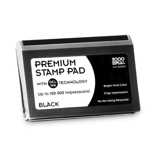 COSCO Microgel Stamp Pad For 2000 Plus 4.25 X 2.75 Black - School Supplies - COSCO