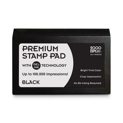 COSCO Microgel Stamp Pad For 2000 Plus 4.25 X 2.75 Black - School Supplies - COSCO