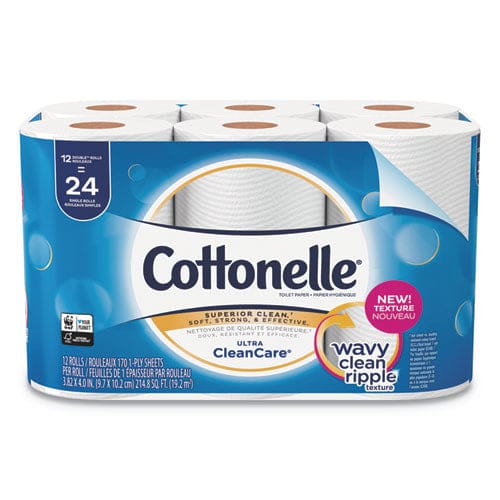 Cottonelle Ultra Cleancare Toilet Paper Strong Tissue Mega Rolls Septic Safe 1-ply White 284/roll 6 Rolls/pack 36 Rolls/carton - Janitorial