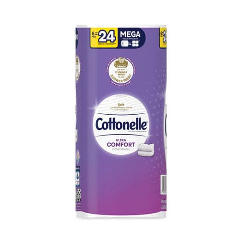 Cottonelle Ultra Comfortcare Toilet Paper Soft Tissue Mega Rolls Septic Safe 2-ply White 284/roll 6 Rolls/pack 36 Rolls/carton - Janitorial