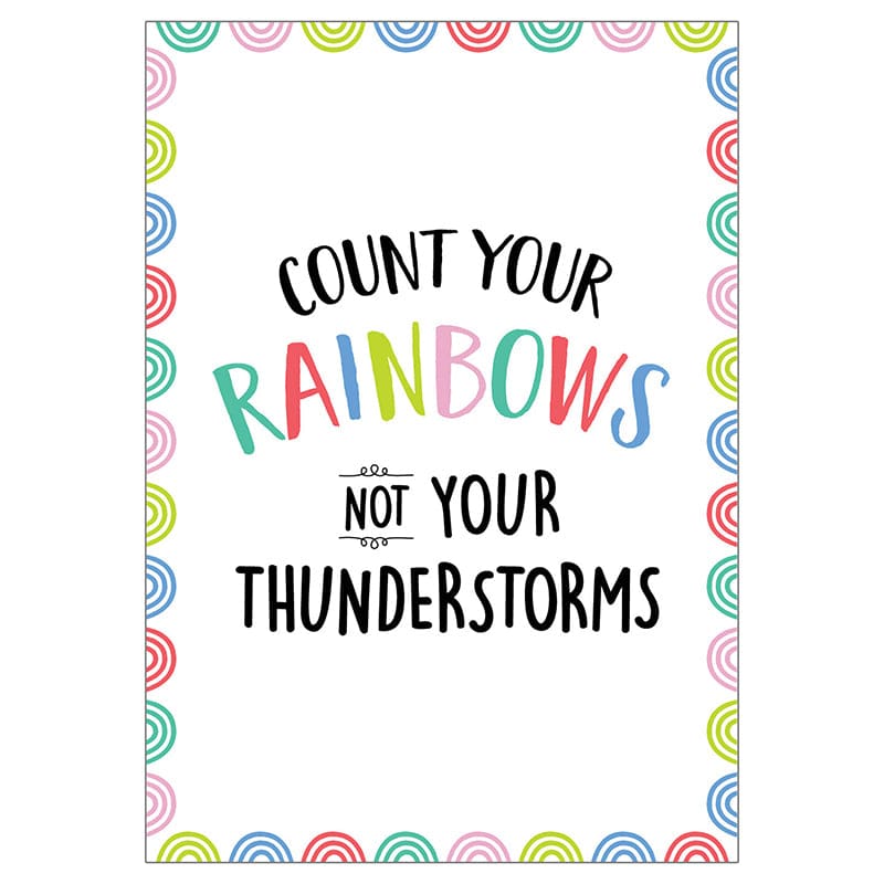 Count Your Rainbows Poster (Pack of 12) - Motivational - Creative Teaching Press