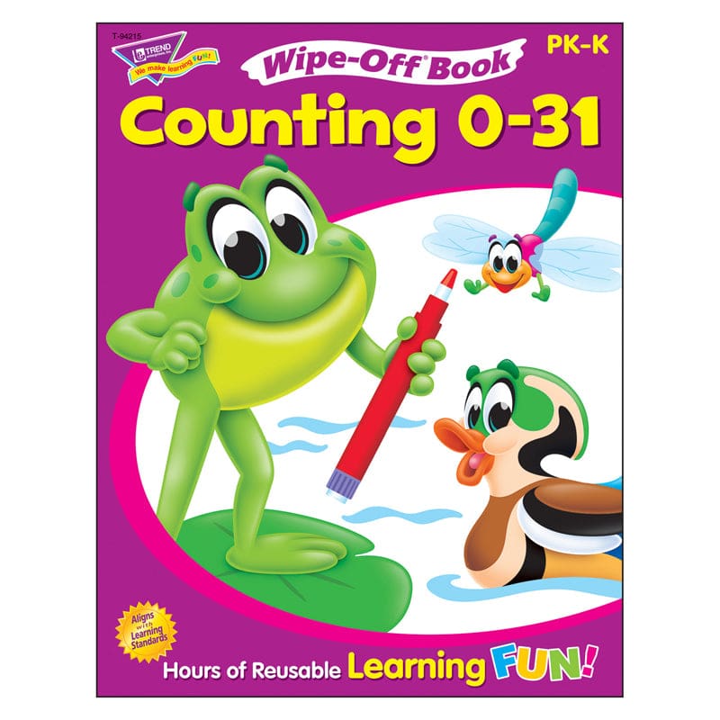 Counting 0-31 28Pg Wipe-Off Books (Pack of 8) - Language Arts - Trend Enterprises Inc.