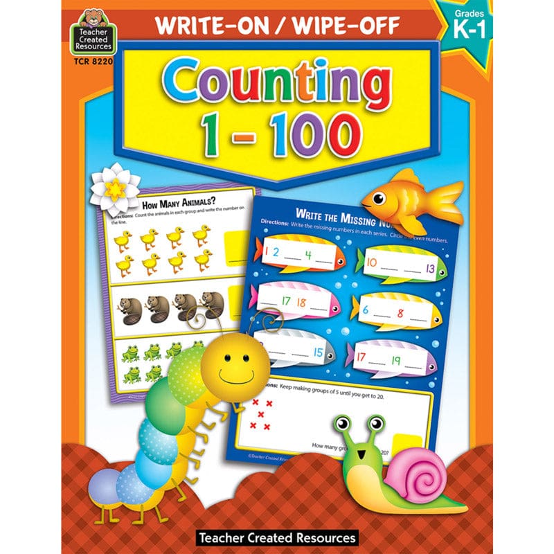 Counting 1-100 Write-On/Wipe-Off Book (Pack of 10) - Counting - Teacher Created Resources