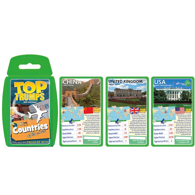Countries Of The World Top Trumps Card Game (Pack of 6) - Card Games - Top Trumps Usa Inc