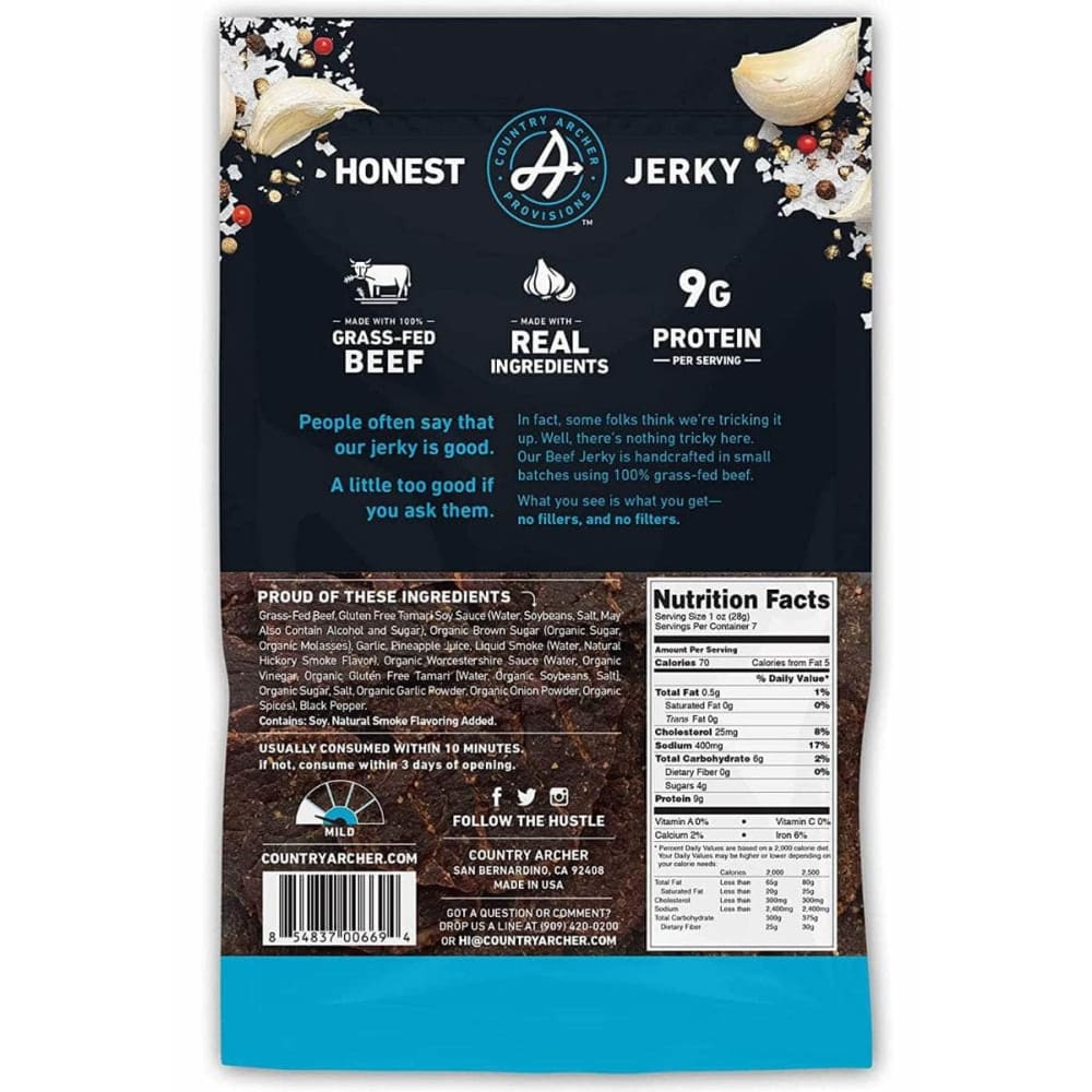 COUNTRY ARCHER Country Archer Jerky Beef Original, 7 Oz