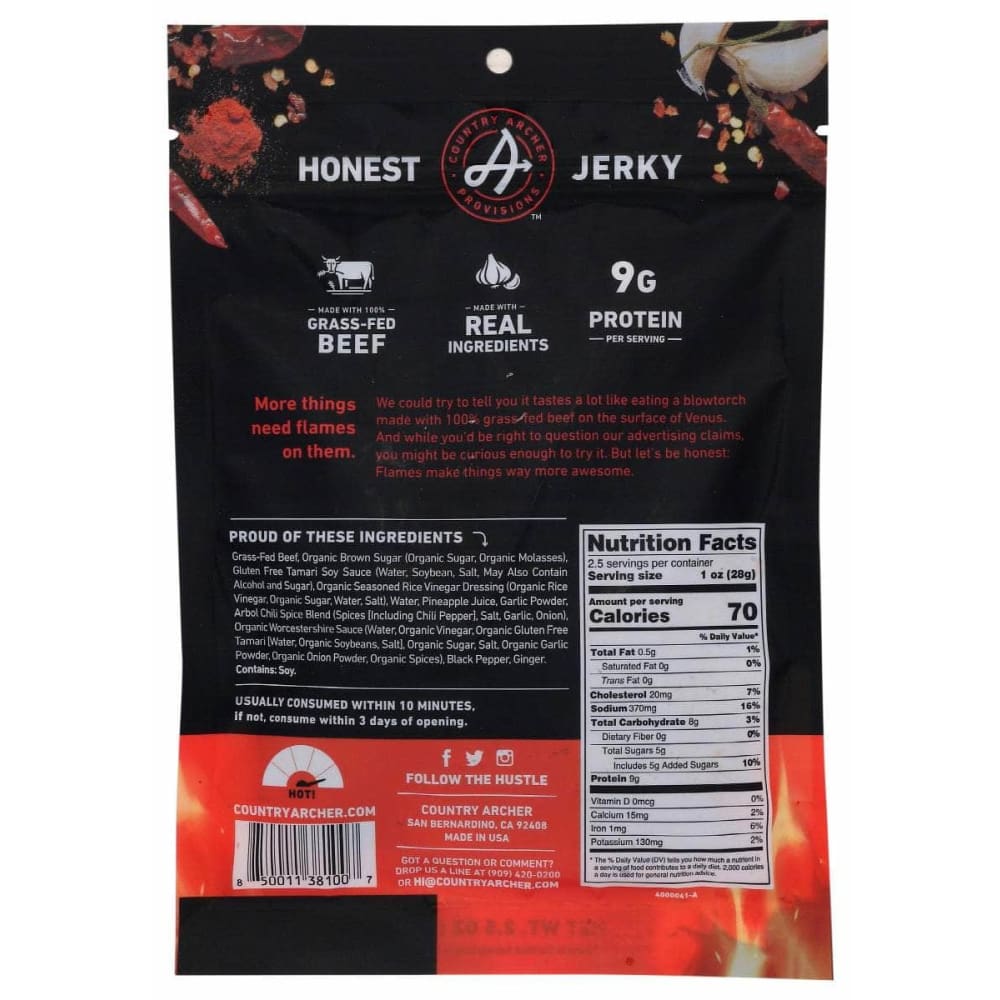 COUNTRY ARCHER Country Archer Jerky Beef Sweet Jalapeno, 2.5 Oz