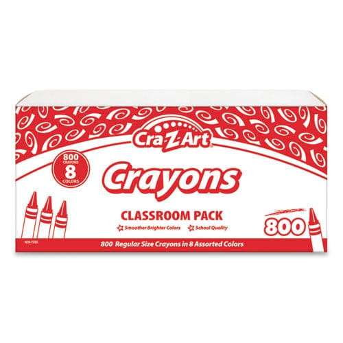 Cra-Z-Art Crayons 8 Assorted Colors 800/pack - School Supplies - Cra-Z-Art®