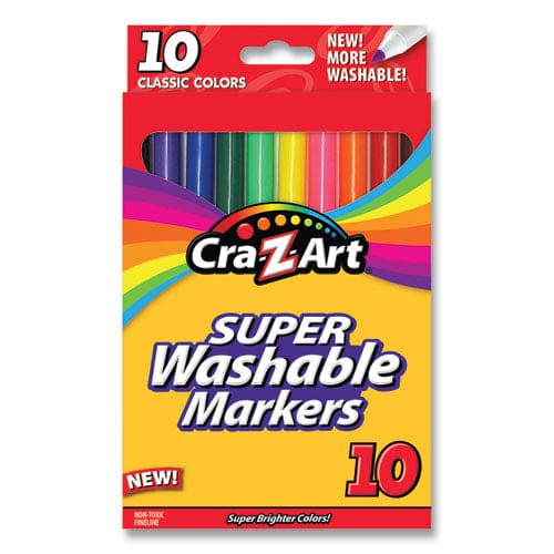 Cra-Z-Art Super Washable Markers Fine Bullet Tip Assorted Colors 10/set - School Supplies - Cra-Z-Art®