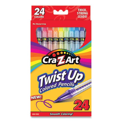 Cra-Z-Art Twist Up Colored Pencils 24 Assorted Lead Colors Clear Barrel 24/set - School Supplies - Cra-Z-Art®